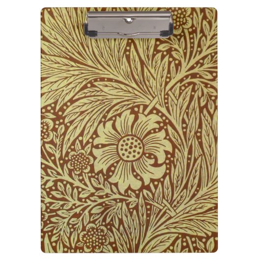 William Morris Marigold Blume Pattern Klemmbrett (Vorderseite)