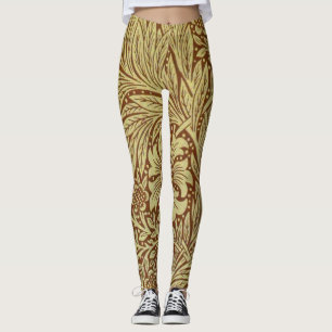William Morris Marigold Blume Pattern Leggings
