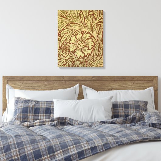 William Morris Marigold Blume Pattern Leinwanddruck (Insitu (Schlafzimmer))
