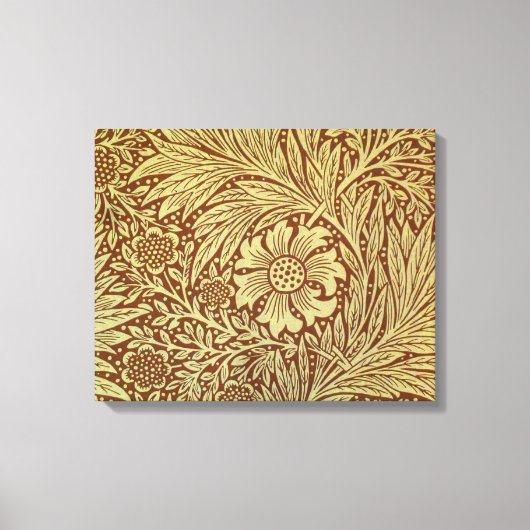William Morris Marigold Blume Pattern Leinwanddruck (Vorderseite)
