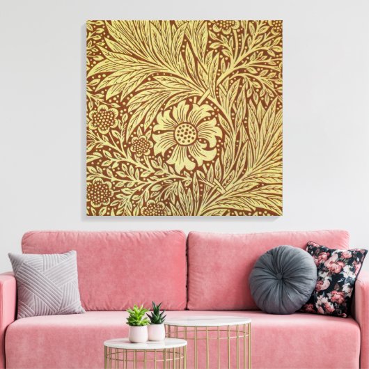 William Morris Marigold Blume Pattern Leinwanddruck (Insitu (Wohnzimmer))