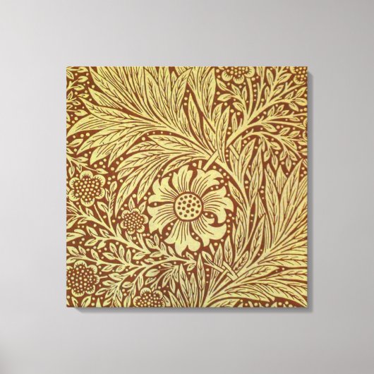 William Morris Marigold Blume Pattern Leinwanddruck (Vorderseite)