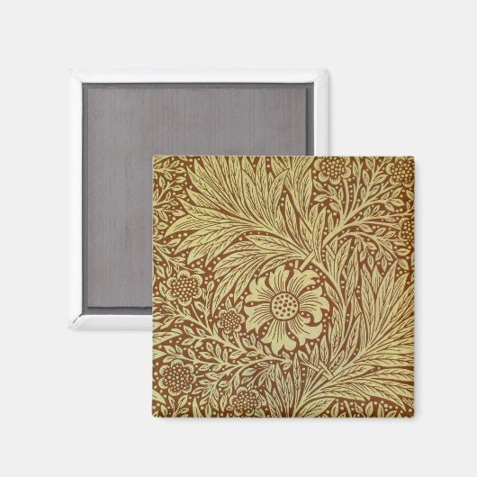 William Morris Marigold Blume Pattern Magnet (Vorderseite/Rückseite)