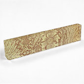 William Morris Marigold Blume Pattern Namensplakette