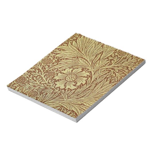 William Morris Marigold Blume Pattern Notizblock (Rotiert)