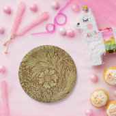 William Morris Marigold Blume Pattern Pappteller (Party)