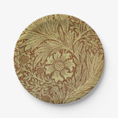 William Morris Marigold Blume Pattern Pappteller (Vorderseite)