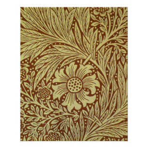William Morris Marigold Blume Pattern Poster