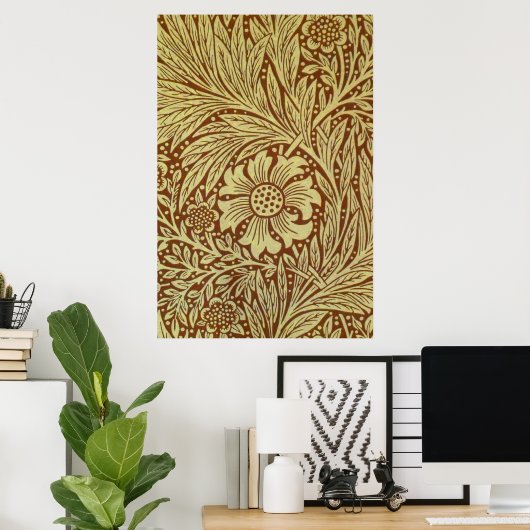 William Morris Marigold Blume Pattern Poster (Heimbüro)