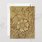William Morris Marigold Blume Pattern Postkarte (Vorne/Hinten)
