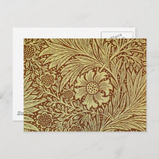 William Morris Marigold Blume Pattern Postkarte (Vorne/Hinten)