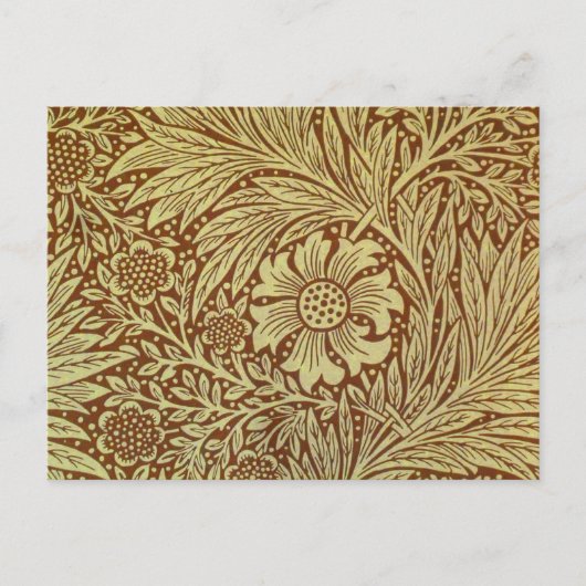 William Morris Marigold Blume Pattern Postkarte (Vorderseite)
