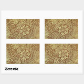William Morris Marigold Blume Pattern Rechteckiger Aufkleber (Blatt)