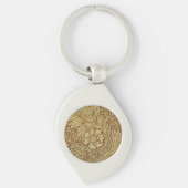 William Morris Marigold Blume Pattern Schlüsselanhänger (Vorderseite)