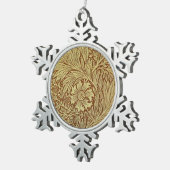 William Morris Marigold Blume Pattern Schneeflocken Zinn-Ornament (Rechts)