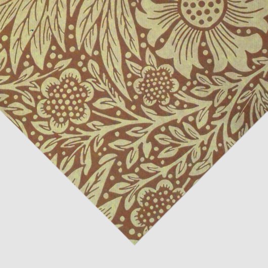 William Morris Marigold Blume Pattern Seidenpapier (Ausschnitt)