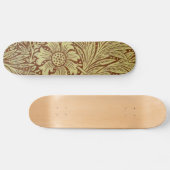 William Morris Marigold Blume Pattern Skateboard (Horizontal)