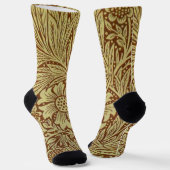William Morris Marigold Blume Pattern Socken (Gewinkelt)