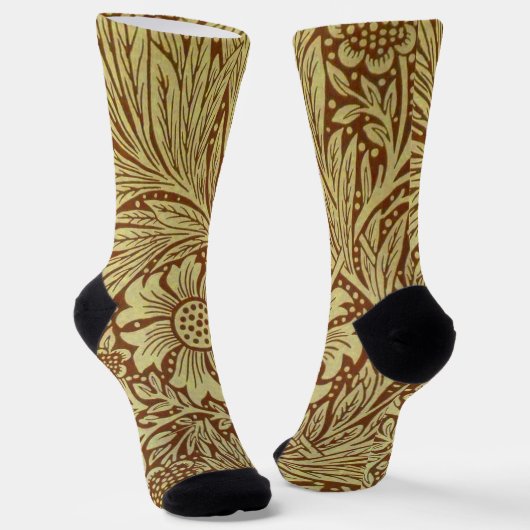 William Morris Marigold Blume Pattern Socken (Gewinkelt)