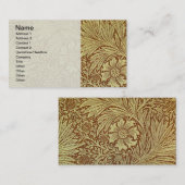 William Morris Marigold Blume Pattern Visitenkarte (Vorne/Hinten)