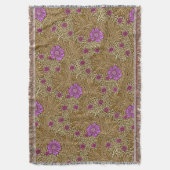 William Morris Marigold, Brown, Beige und Violet Decke (Vorderseite Vertikal)