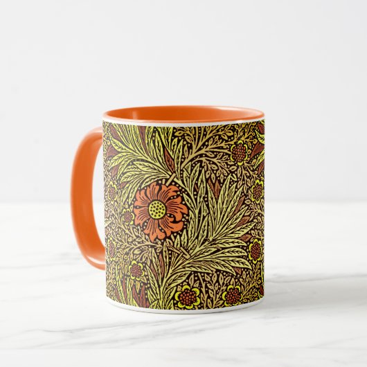 William Morris Marigold, Copper Brown und Orange Tasse (Vorderseite Links)
