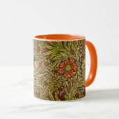 William Morris Marigold, Copper Brown und Orange Tasse (VorderseiteRechts)