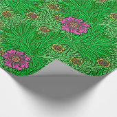 William Morris Marigold, Emerald Green & Fuchsia Geschenkpapier (Ecke)