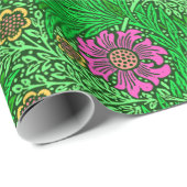 William Morris Marigold, Emerald Green & Fuchsia Geschenkpapier (Rolleneckpunkt)