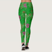 William Morris Marigold, Emerald Green & Fuchsia Leggings (Rückseite)