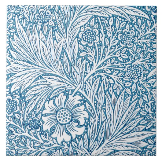 William Morris Marigold Floral Pattern Fliese (Vorderseite)