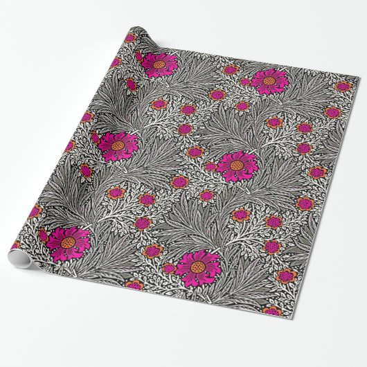 William Morris Marigold, grau / grau und weiß Geschenkpapier (Ungerollt)