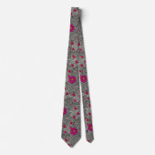 William Morris Marigold, Gray / Gray und Fuchsia Krawatte (Vorderseite)