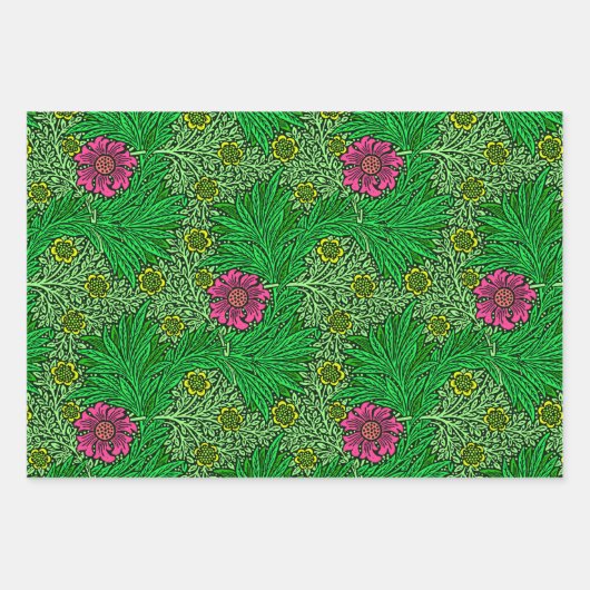 William Morris Marigold, Green, Brown & Gray Geschenkpapier Set (Vorderseite 3)