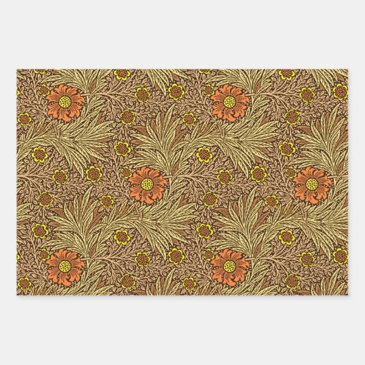William Morris Marigold, Green, Brown & Gray Geschenkpapier Set (Vorderseite 2)