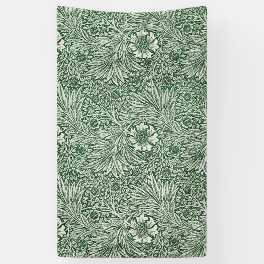 William morris marigold grüne Blume Banner (Vertikal)