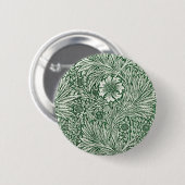 William morris marigold grüne Blume Button (Vorne & Hinten)