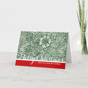 William morris marigold grüne Blume Feiertagskarte