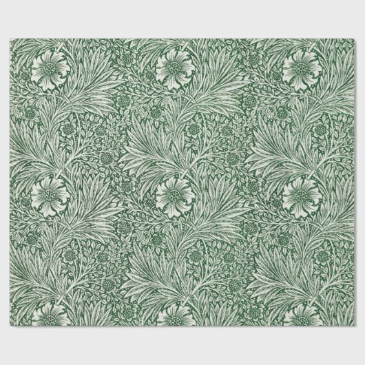 William morris marigold grüne Blume Geschenkpapier (Flach)