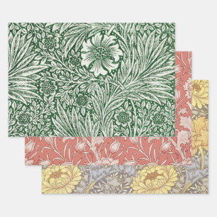 William morris marigold grüne Blume Geschenkpapier Set