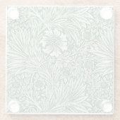 William morris marigold grüne Blume Glasuntersetzer (Rückseite)