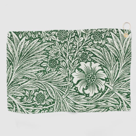 William morris marigold grüne Blume Golfhandtuch (Horizontal)