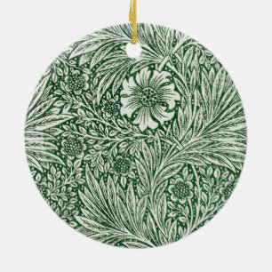 William morris marigold grüne Blume Keramik Ornament