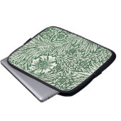 William morris marigold grüne Blume Laptopschutzhülle (Vorne Knopf)