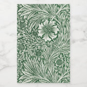William morris marigold grüne Blume Lebensmitteletikett (Einzelnes Label)