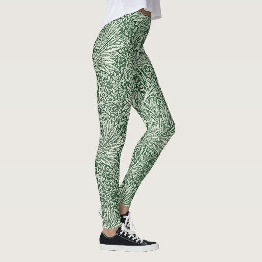 William morris marigold grüne Blume Leggings (Rechts)
