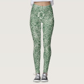 William morris marigold grüne Blume Leggings (Vorderseite)