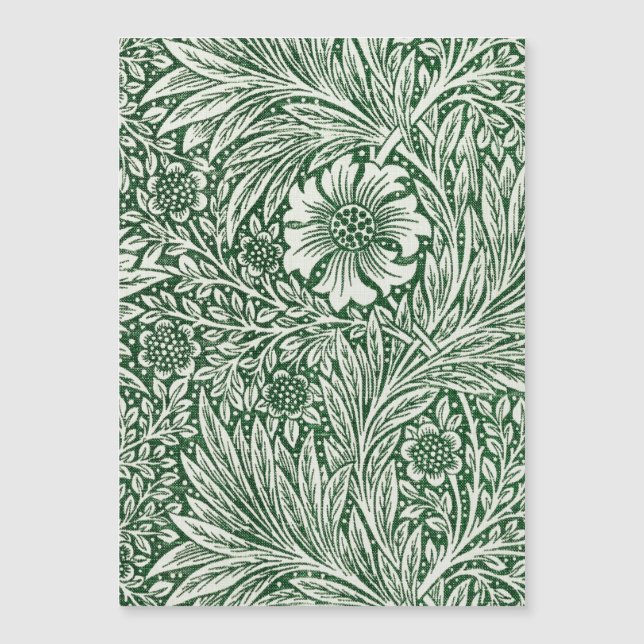 William morris marigold grüne Blume Magnetkarte (Vorderseite)