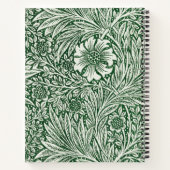 William morris marigold grüne Blume Notizblock (Rückseite)