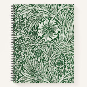 William morris marigold grüne Blume Notizblock